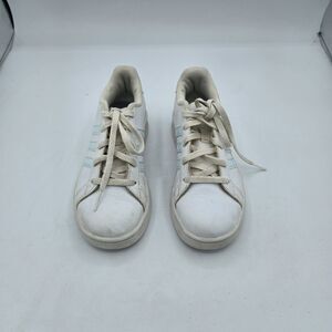 Kids Adidas sneakers size 13 K girls Blue And White, Gently Used